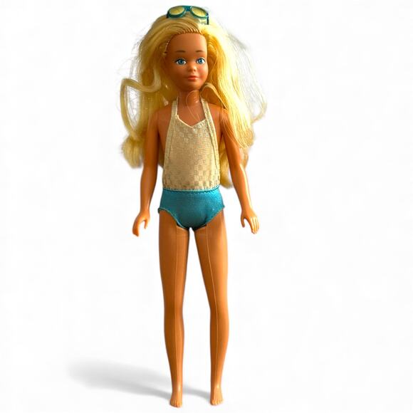 Mattel Other - Vintage Barbie Sun Gold Malibu Skipper Doll Bathing Suit Glasses #1069